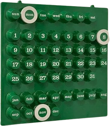 Green perpetual calendar